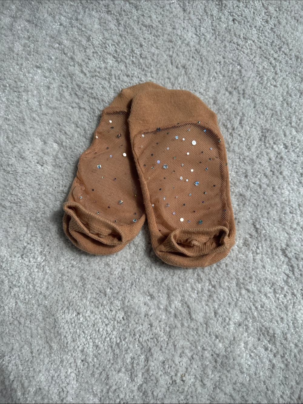 SHASHI Pilates workout grip Socks with Silver Glitter Dots